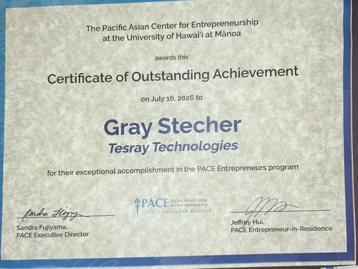PACE Certificate of Outstanding Achievement